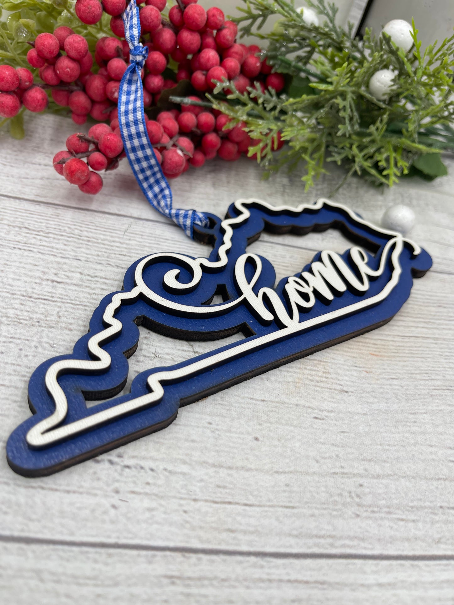 Kentucky Blue and White KY Christmas Ornament for your Kentucky Tree!!