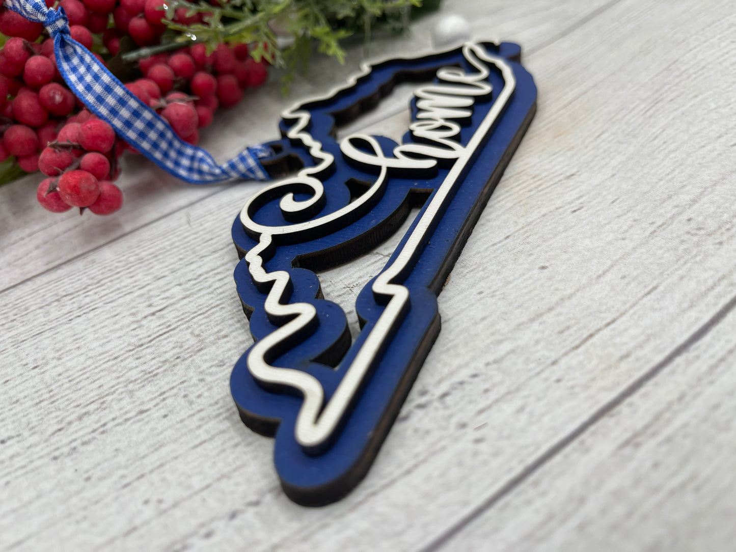 Kentucky Blue and White KY Christmas Ornament for your Kentucky Tree!!