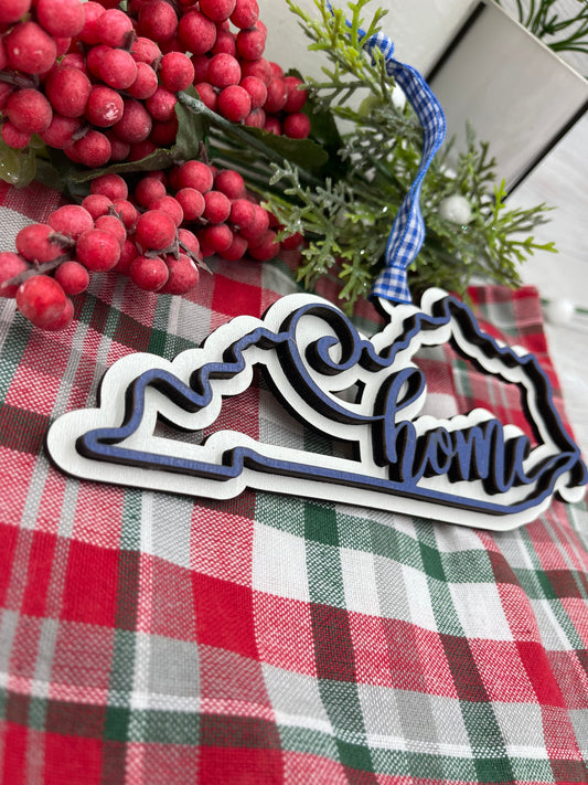 Kentucky Blue and White KY Christmas Ornament for your Kentucky Tree!!