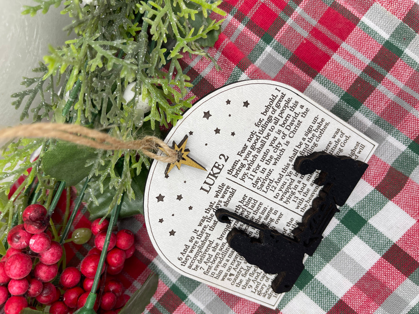 Nativity Religious Scripture Christmas Ornament - Luke 2