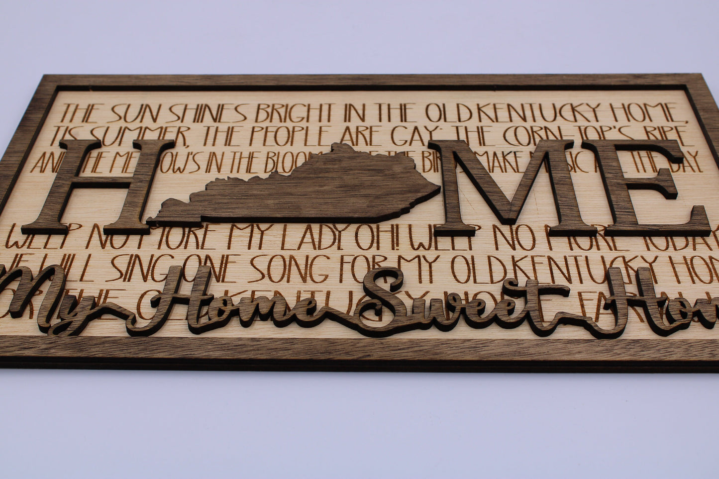 Home Sweet Home-My Old Kentucky Home-State Song Sign Wall Hanging