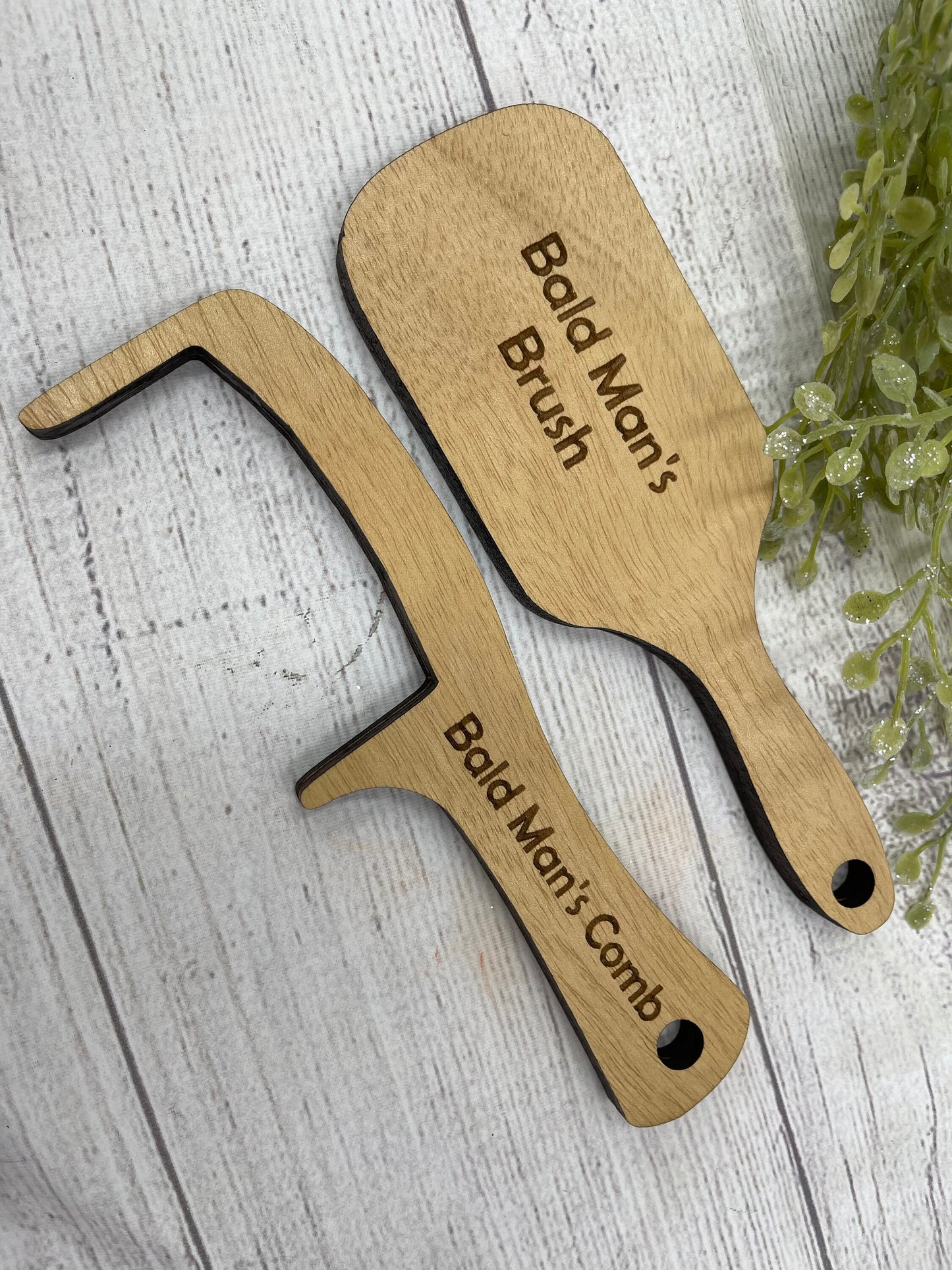 Humorous Bald Man Grooming Kit: Novelty Brush & Comb Set for Hair Loss - Funny Gag Gift