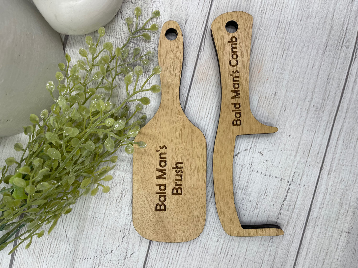 Humorous Bald Man Grooming Kit: Novelty Brush & Comb Set for Hair Loss - Funny Gag Gift