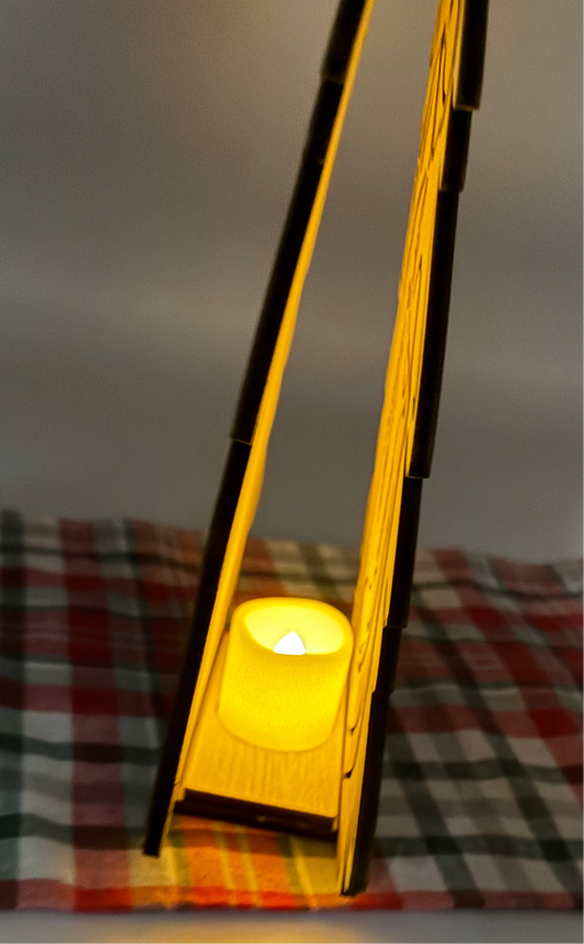 Nativity Candle Holder Lighted Manger Scene