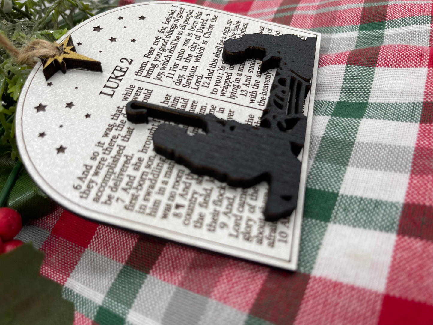 Nativity Religious Scripture Christmas Ornament - Luke 2