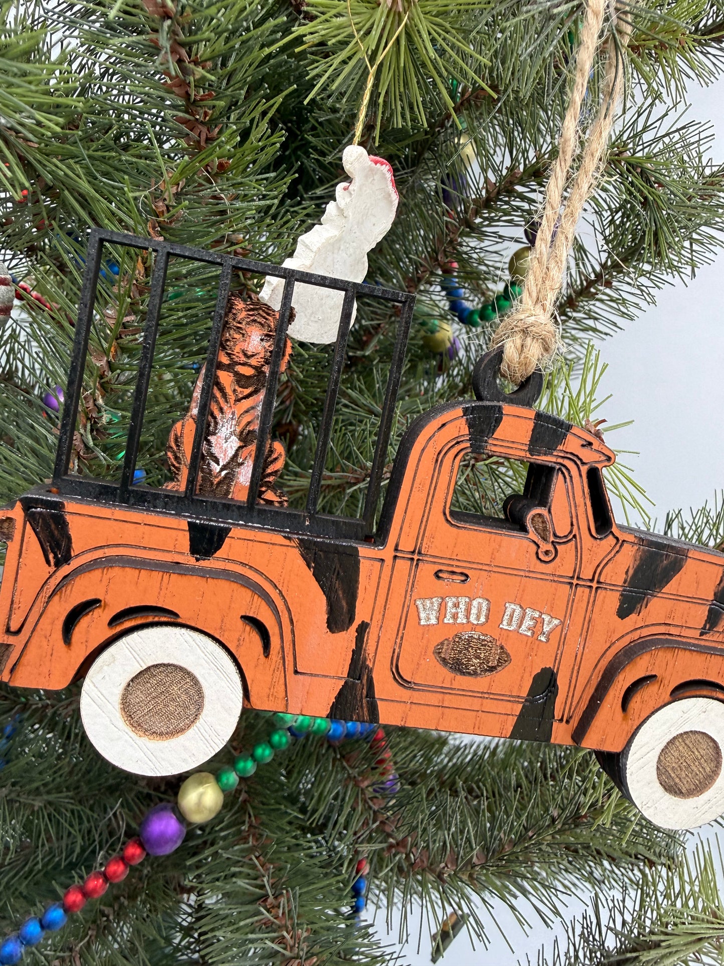 Cincinnati Bengals Who Dey Christmas Ornament Football Tree Decor