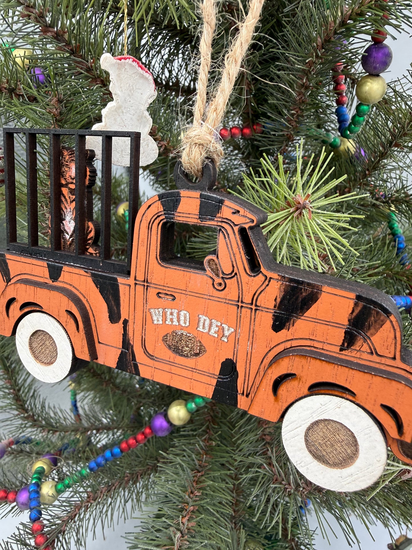 Cincinnati Bengals Who Dey Christmas Ornament Football Tree Decor