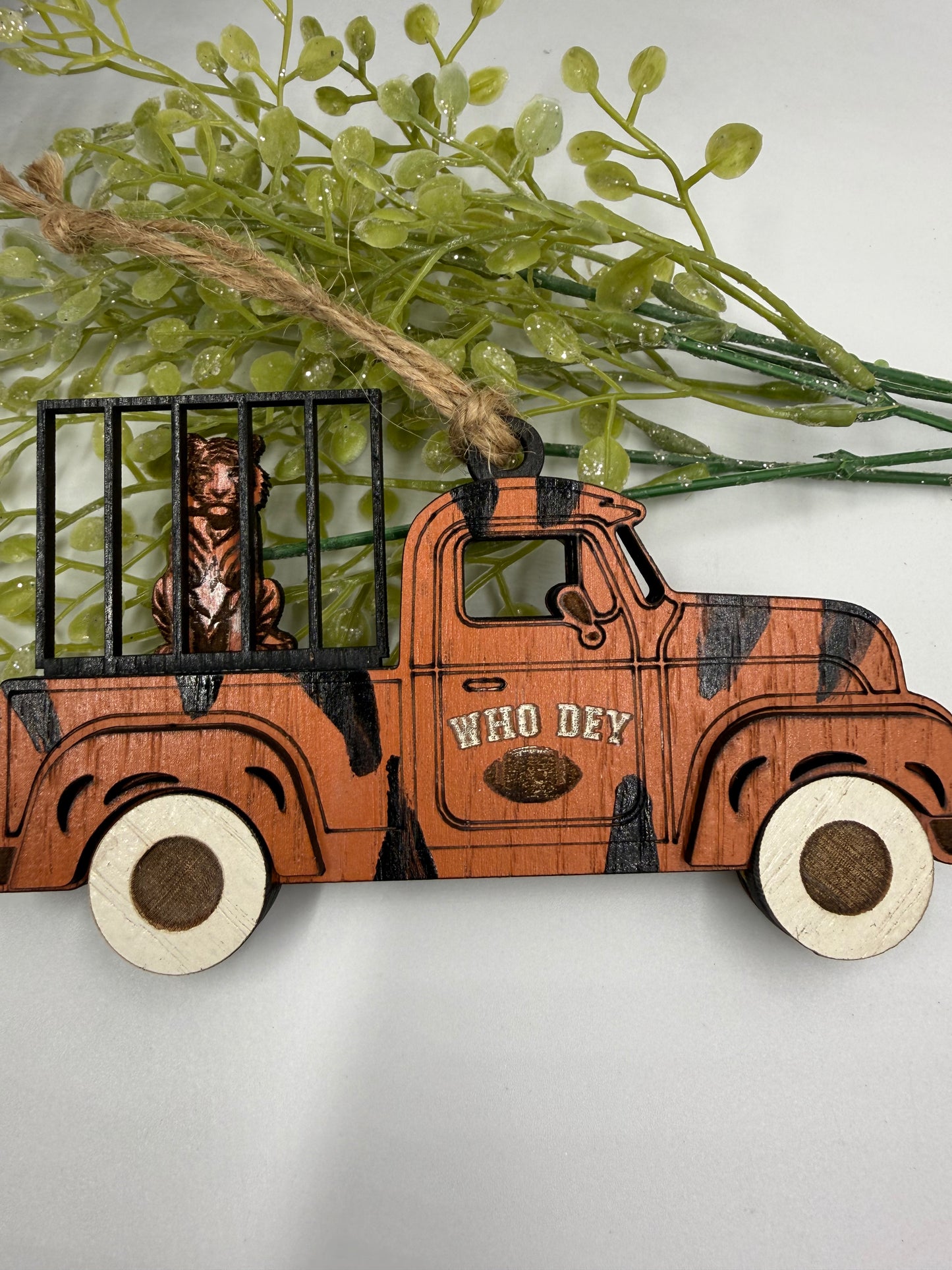 Cincinnati Bengals Who Dey Christmas Ornament Football Tree Decor