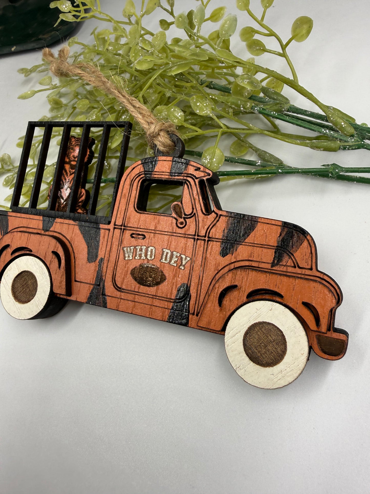Cincinnati Bengals Who Dey Christmas Ornament Football Tree Decor
