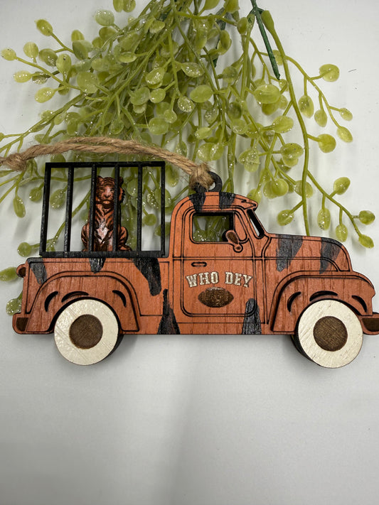 Cincinnati Bengals Who Dey Christmas Ornament Football Tree Decor