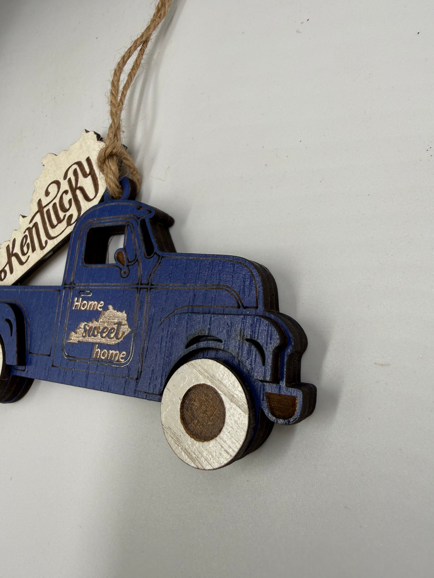 Kentucky Old Truck Christmas Ornament KY Home Sweet Home Blue Tree Decor