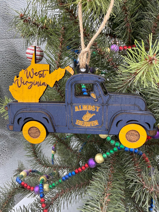 West Virginia Old Truck State Pride Almost Heaven Christmas Ornament Tree Decor