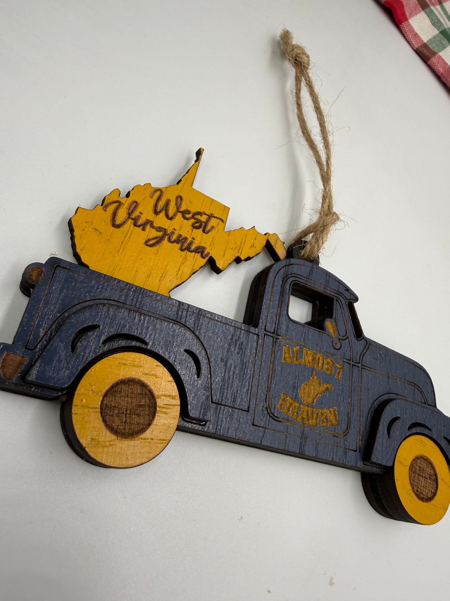 West Virginia Old Truck State Pride Almost Heaven Christmas Ornament Tree Decor