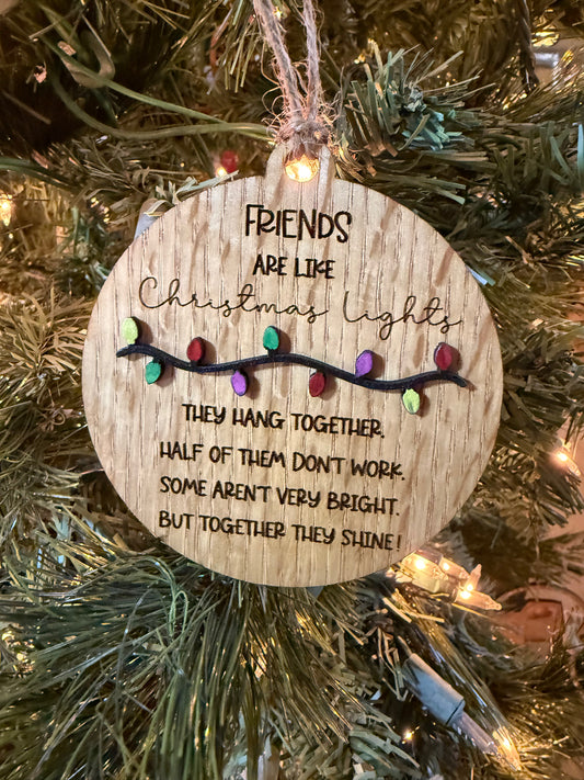 Friendship Christmas Lights Ornament Gift for Your Friends