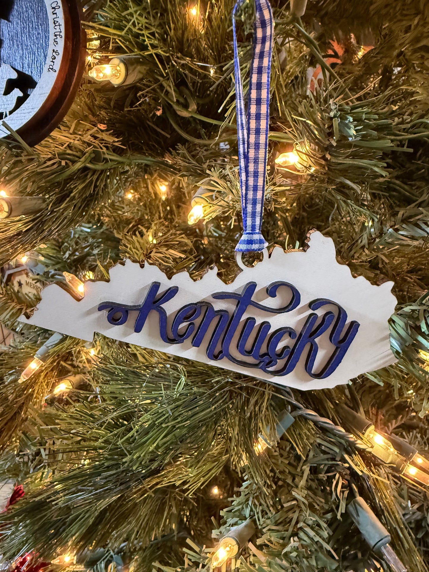 Kentucky Blue & White Christmas Ornament for your Kentucky Tree!