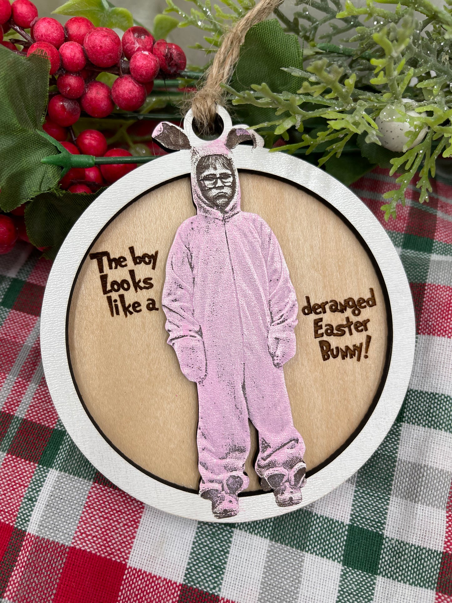 Christmas Story Ralphie Deranged Easter Bunny Ornament