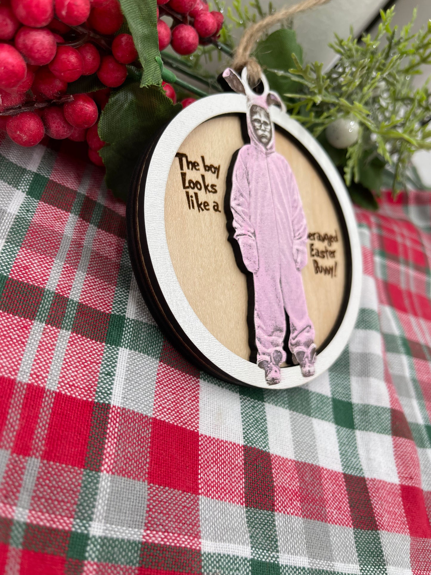 Christmas Story Ralphie Deranged Easter Bunny Ornament