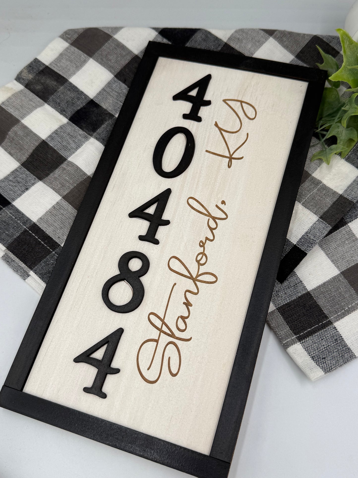 Farmhouse Zip Code City State Sign – Personalized Rustic Wood Sign | Custom Home Town Wall Décor | Housewarming Gift for New Home