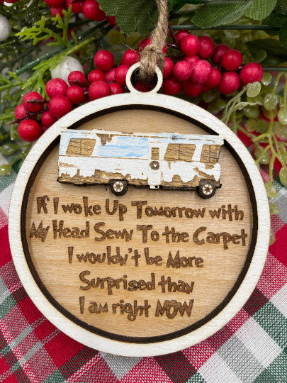 CHRISTMAS VACATION Inspired Christmas Ornament - Cousin Eddie's RV - Clark Quote Gift Griswold Ornaments Griswald Family Christmas
