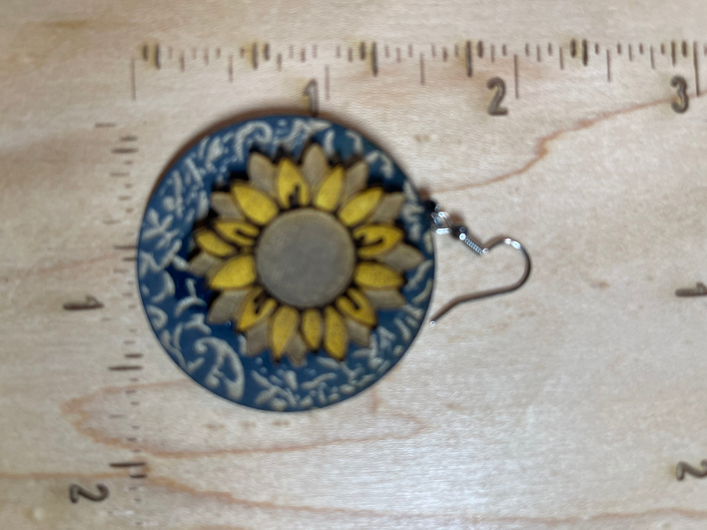 SUNFLOWER EARRINGS Turquoise Blue Jewelry Designer Beautiful Western Design Boutique Southern