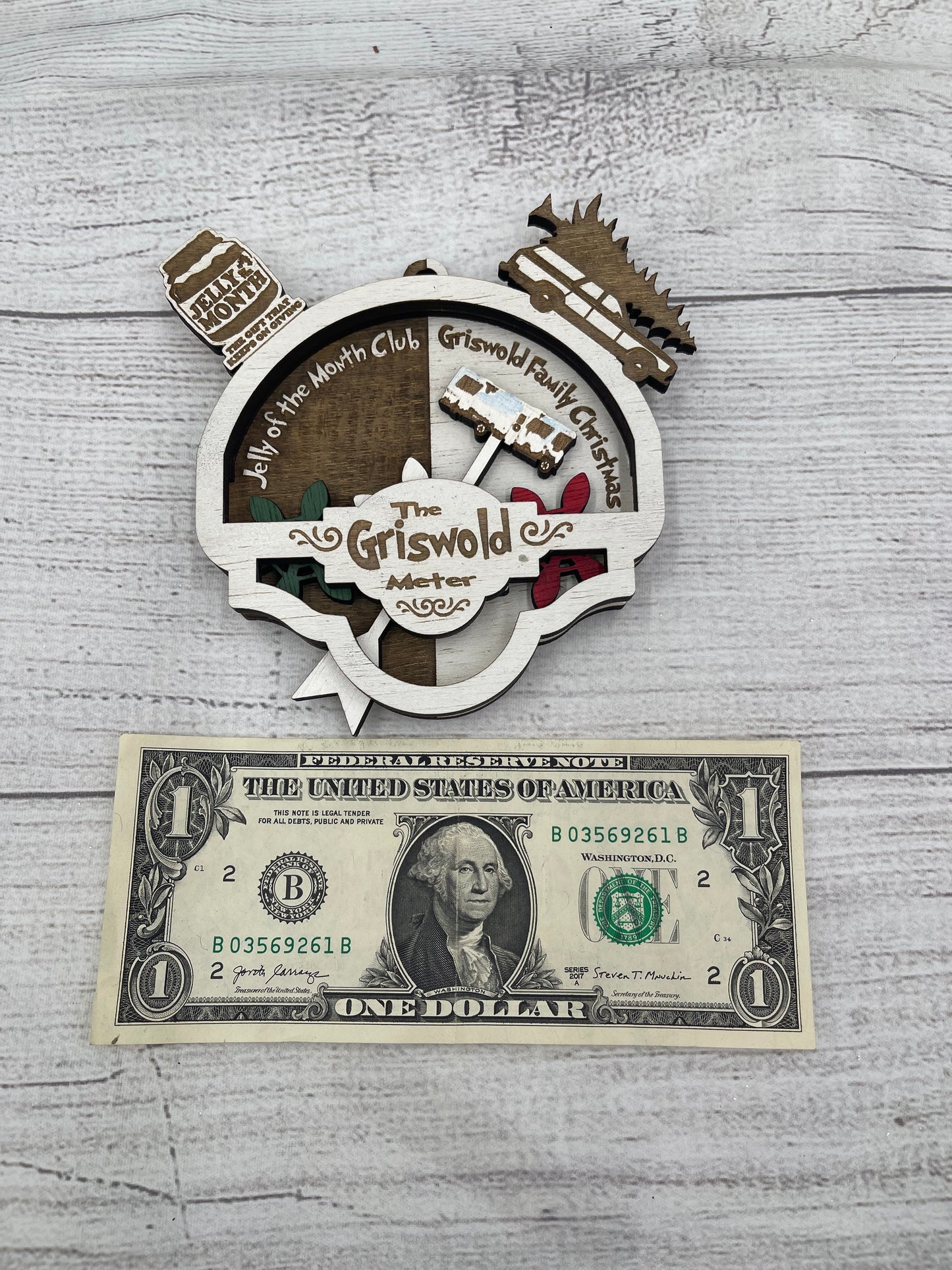 The Griswold Meter Christmas Vacation Inspired Ornament - Jelly of the Month or Griswold Family Christmas - Moveable Gears