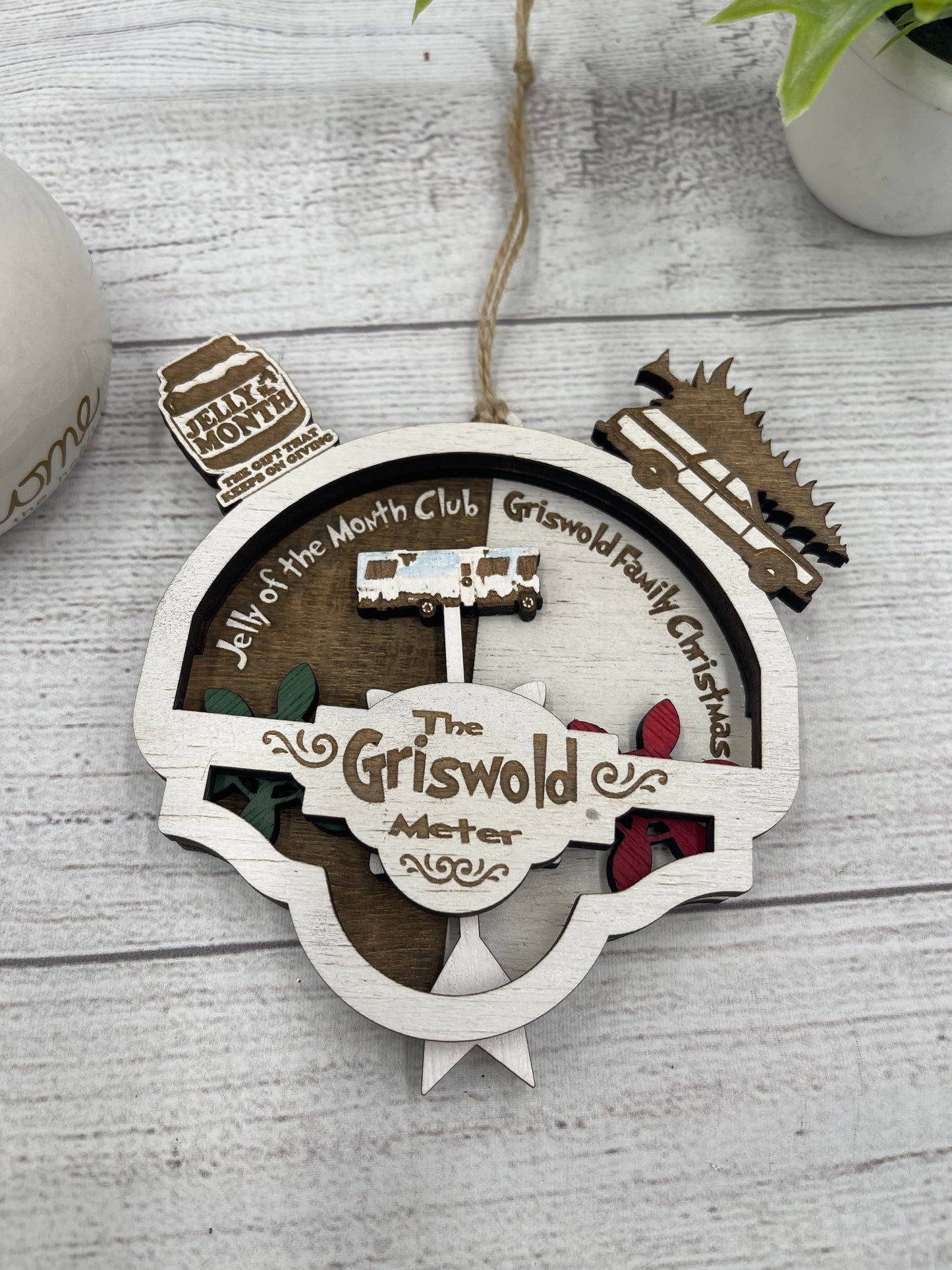 The Griswold Meter Christmas Vacation Inspired Ornament - Jelly of the Month or Griswold Family Christmas - Moveable Gears