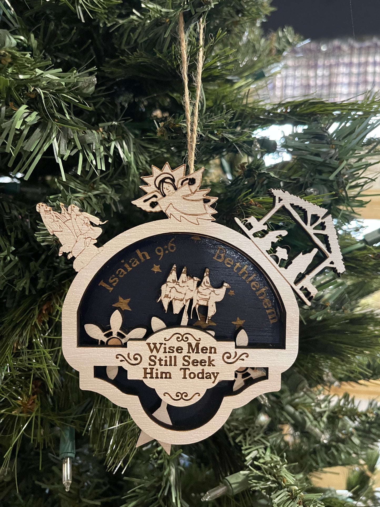 Wise Men Still Seek Him Moving Nativity Religious Christmas Ornament