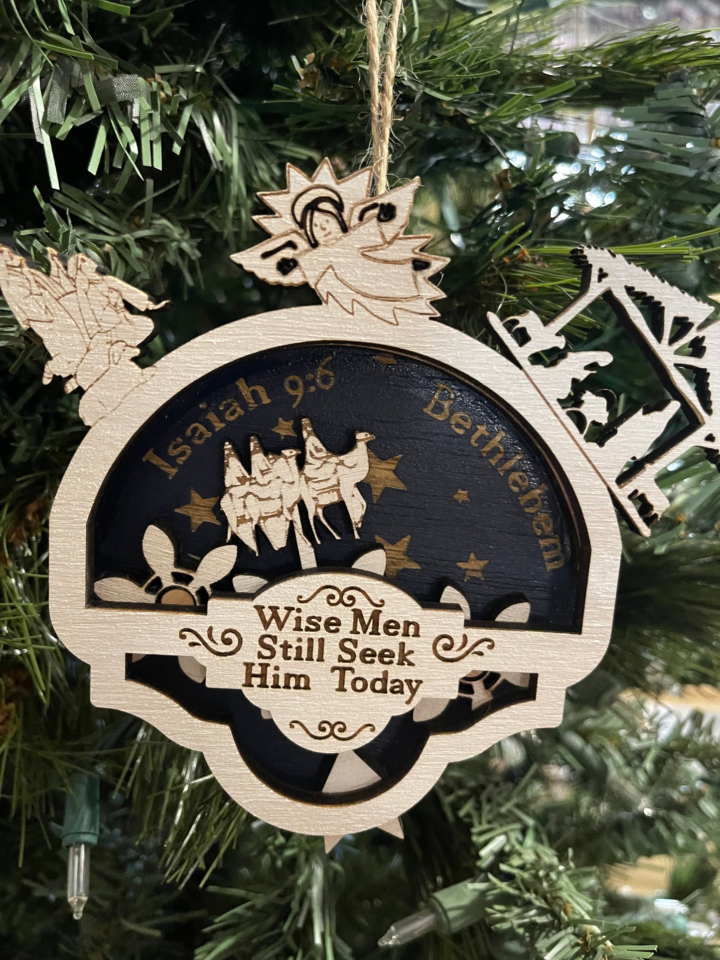 Wise Men Still Seek Him Moving Nativity Religious Christmas Ornament
