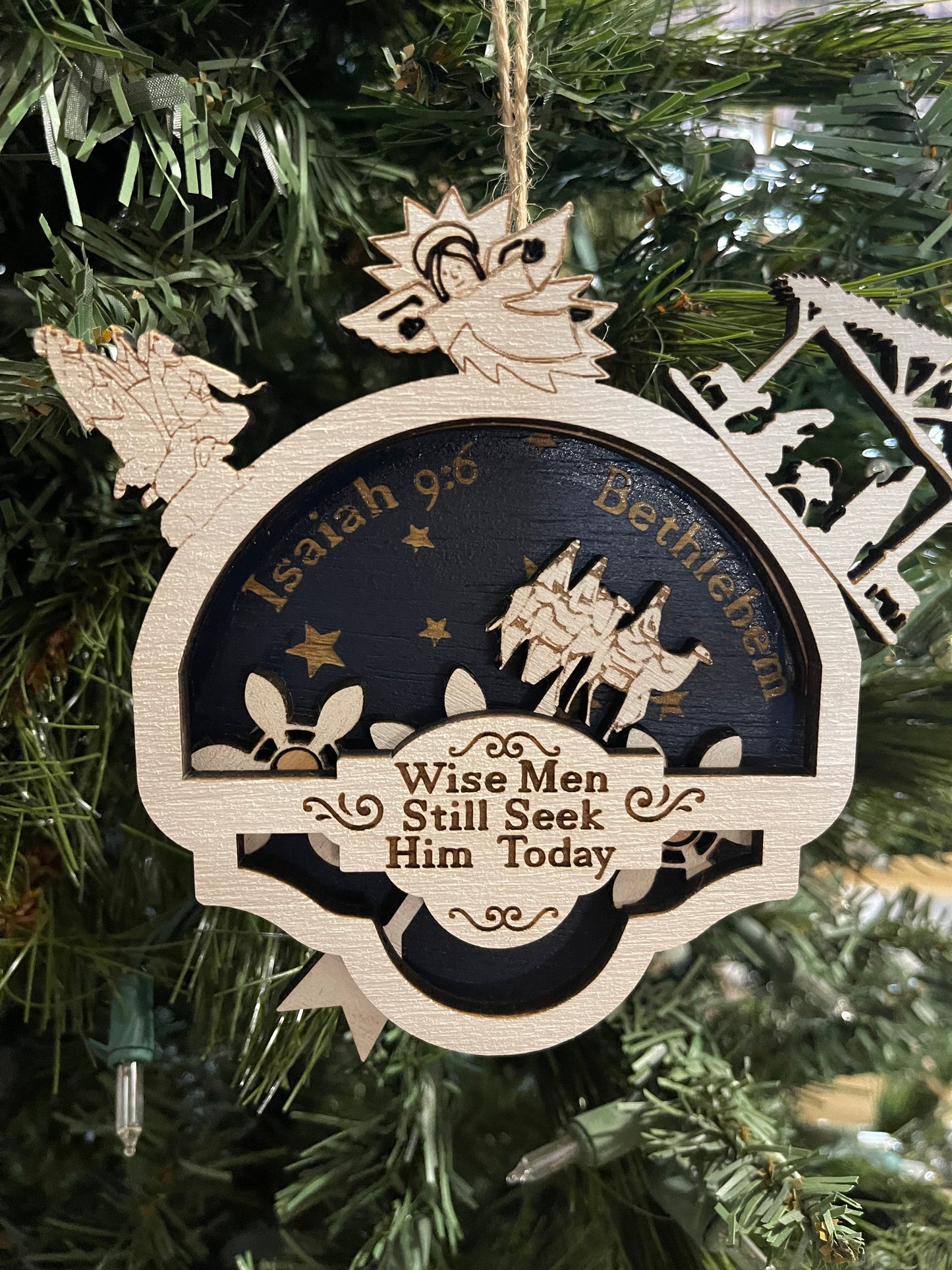 Wise Men Still Seek Him Moving Nativity Religious Christmas Ornament