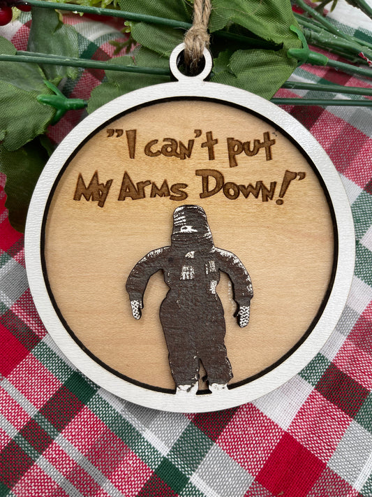 Christmas Story Inspired Randy I Can't Put My Arms Down Christmas Ornament