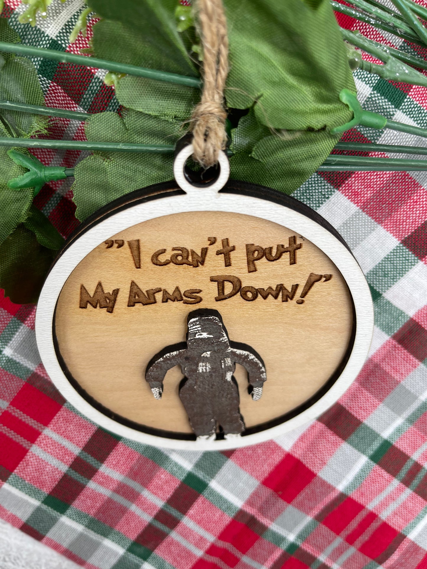 Christmas Story Inspired Randy I Can't Put My Arms Down Christmas Ornament