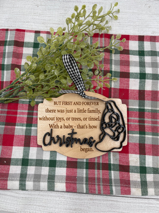 First Christmas How Christmas Began Religious Ornament