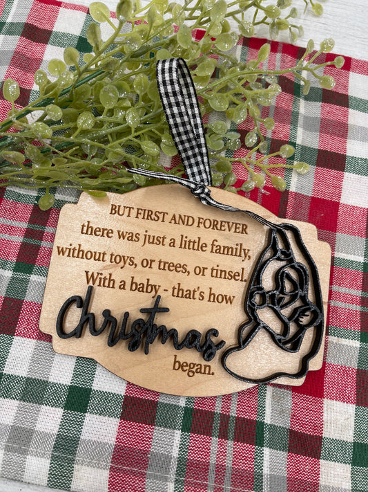 First Christmas How Christmas Began Religious Ornament