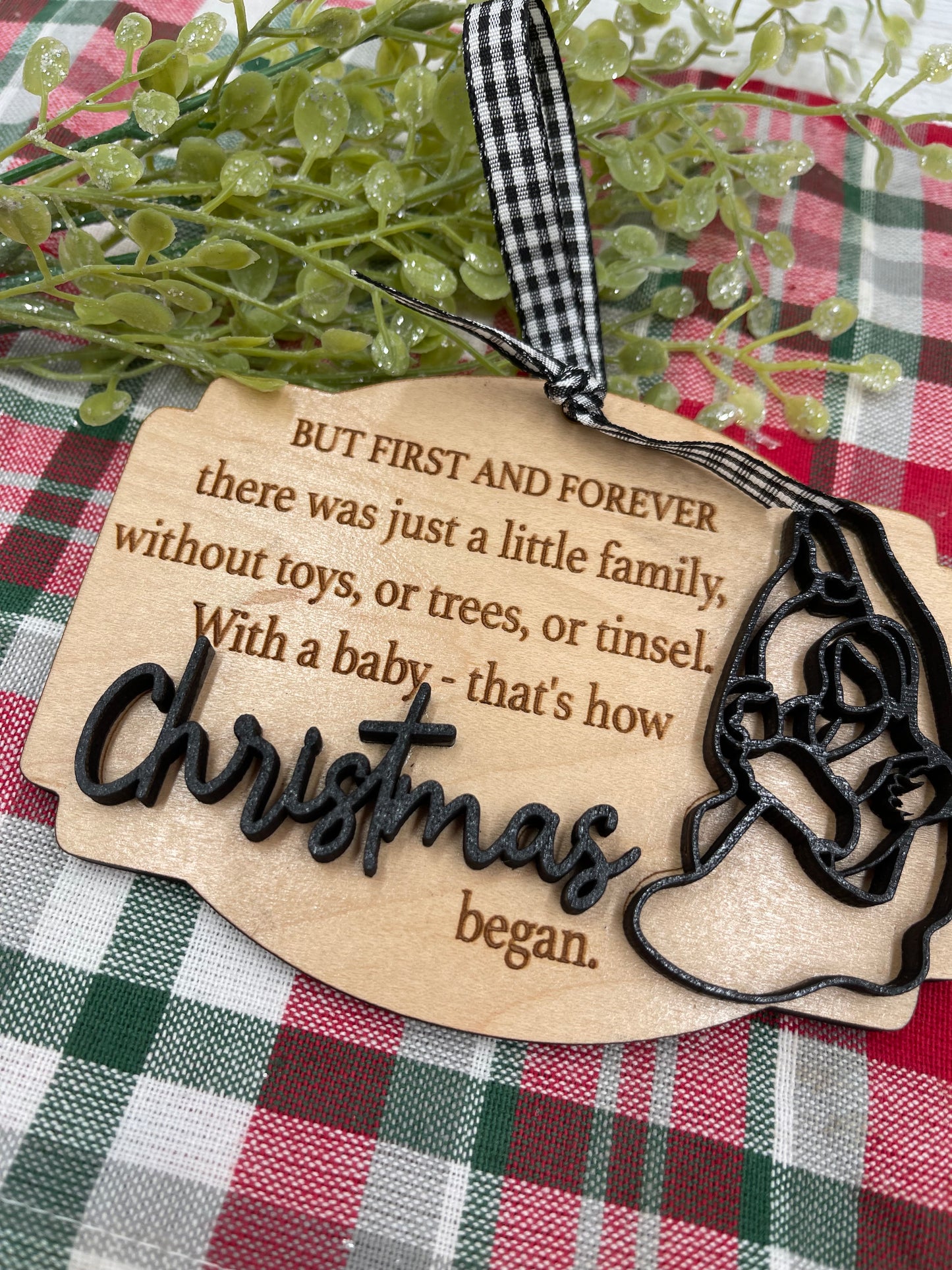 First Christmas How Christmas Began Religious Ornament