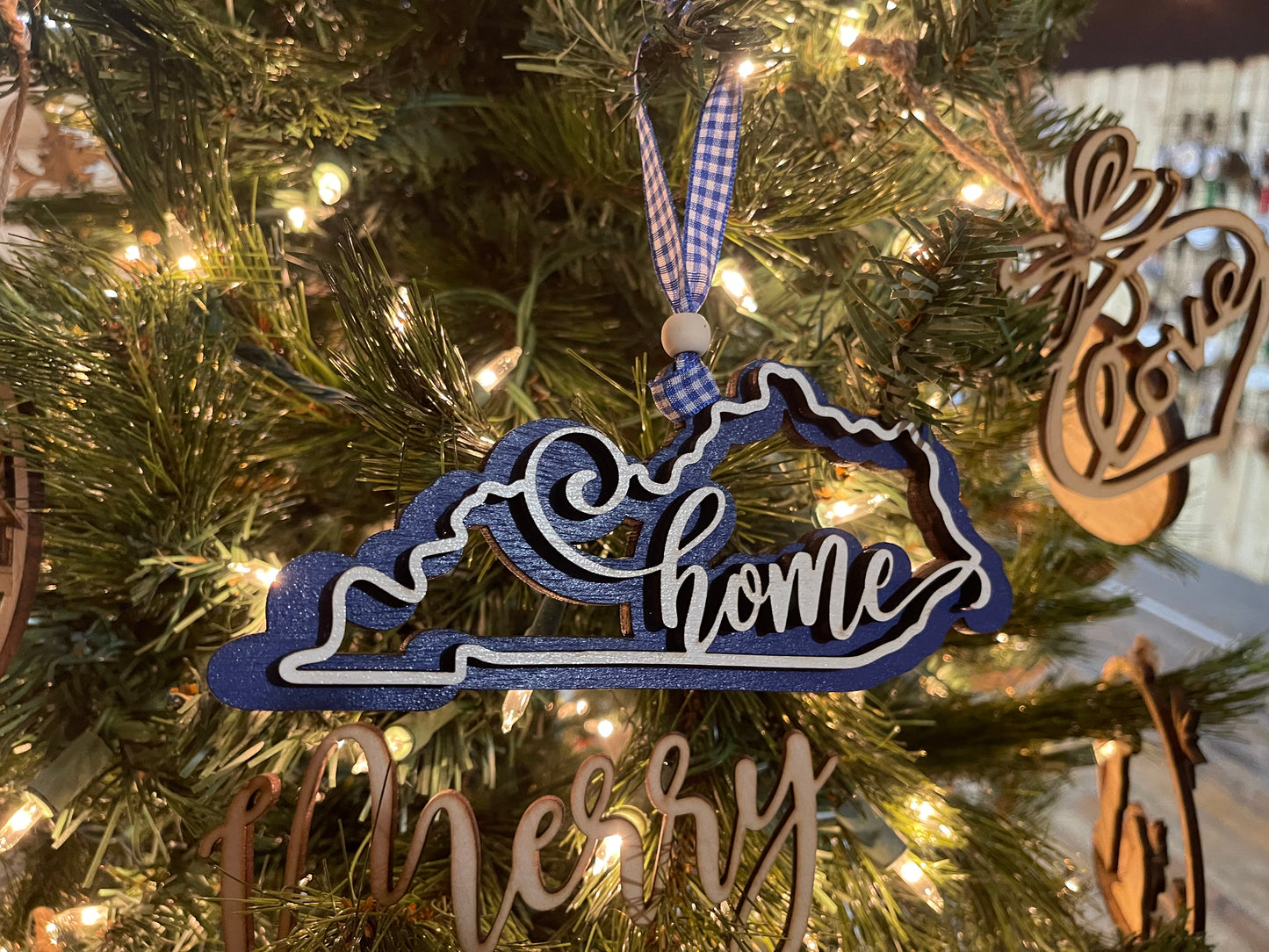 Kentucky Blue and White Christmas Ornament for your Kentucky Tree!!