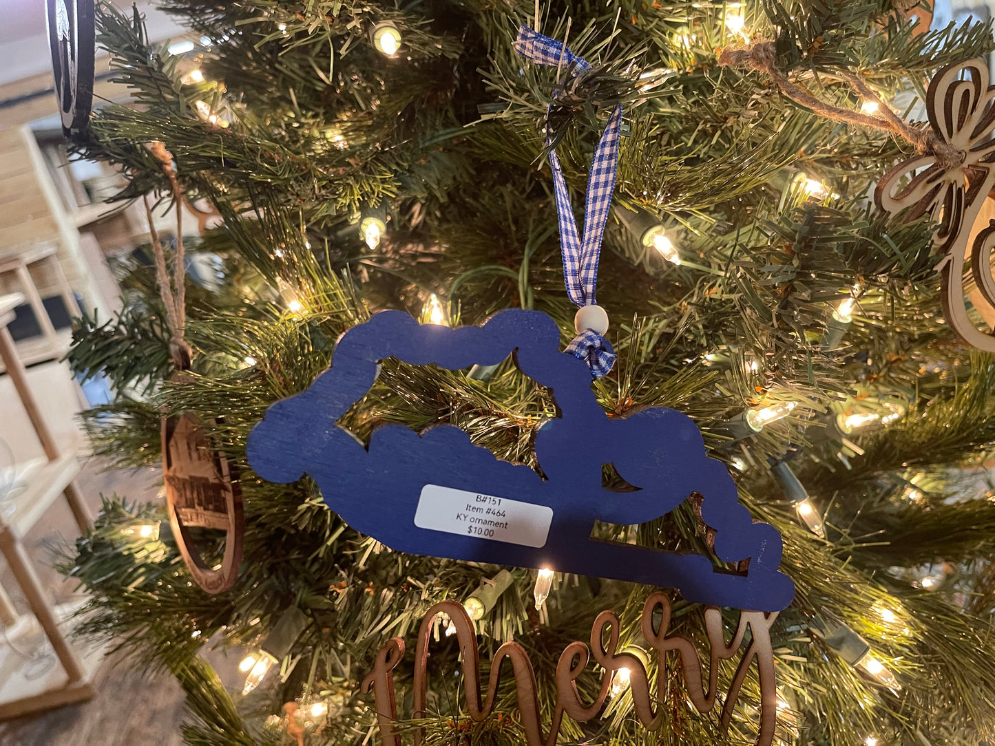 Kentucky Blue and White Christmas Ornament for your Kentucky Tree!!