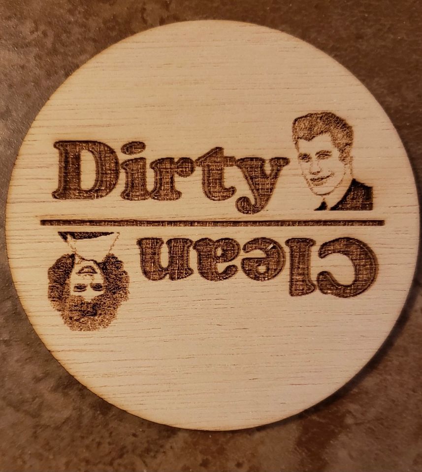 Dishwasher Magnet - Grease Inspired Sandy & Danny - Clean Dirty