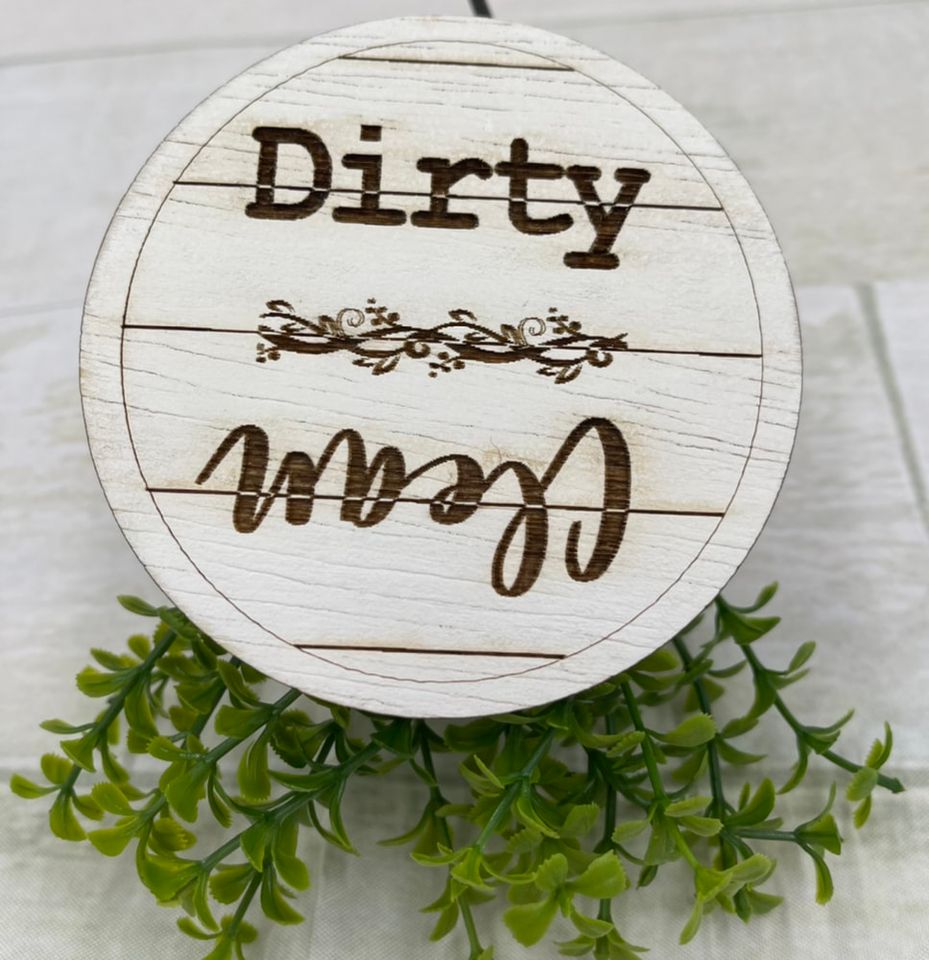 CLEAN DIRTY Farmhouse Inspired Dishwasher Magnet - Shiplap Look - Clean Dirty