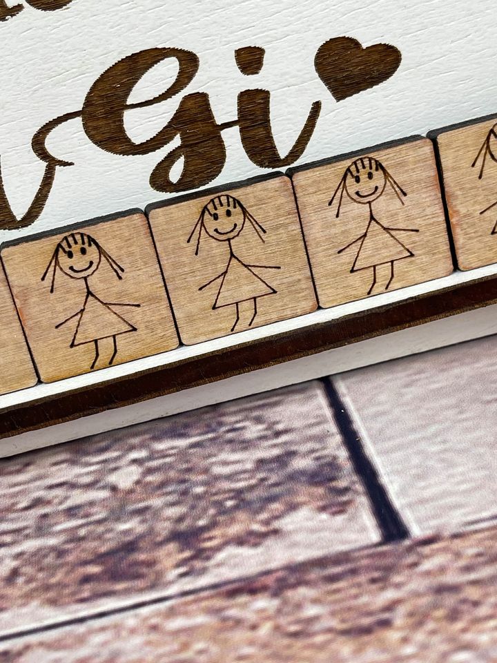 Nanny Sign - My Greatest Blessings Call Me Nanny - Wood Sign With Grandkid kids Tiles