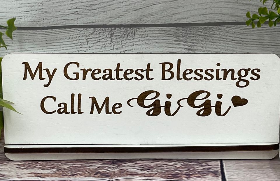 GiGi Sign - My Greatest Blessings Call Me GiGi with Grandkid Kids Tiles