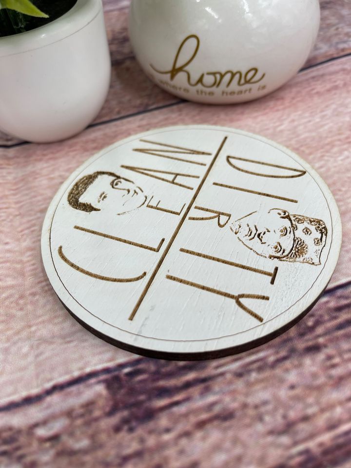The OFFICE DISHWASHER MAGNET - Clean Dirty Magnet - Michael Scott & Prison Mike - Kitchen Tool