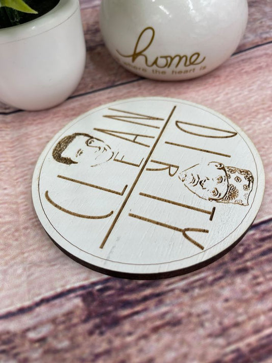 The OFFICE DISHWASHER MAGNET - Clean Dirty Magnet - Michael Scott & Prison Mike - Kitchen Tool