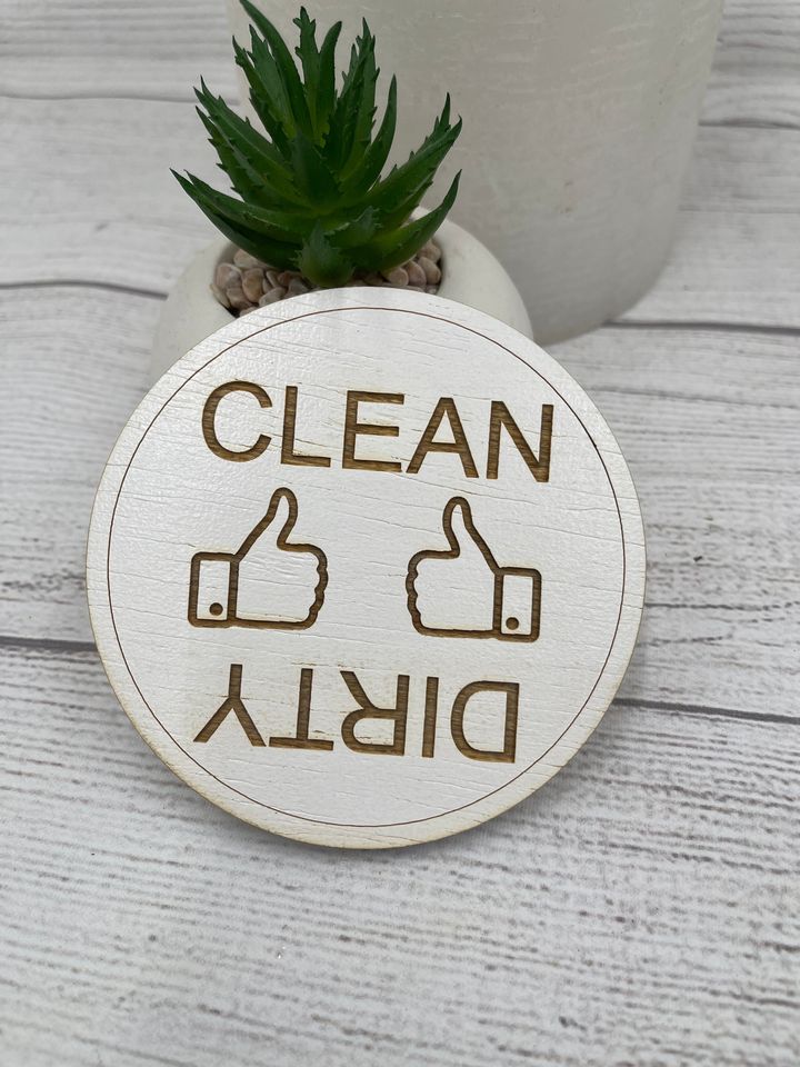 Dishwasher Magnet Fun Thumbs Up Thumbs Down Clean Dirty Magnet