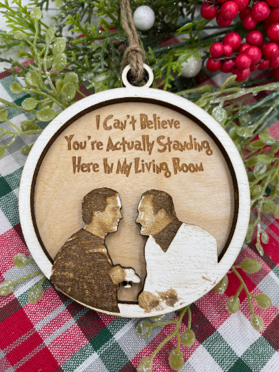 Christmas Vacation Inspired Christmas Ornament - Cousin Eddie & Clark Eggnog Scene