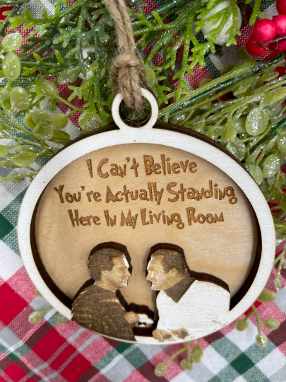 Christmas Vacation Inspired Christmas Ornament - Cousin Eddie & Clark Eggnog Scene