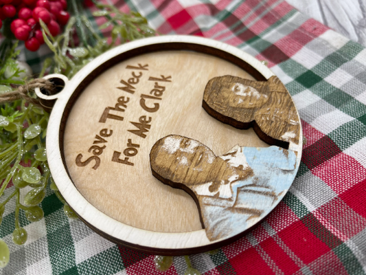 Christmas Vacation Inspired Christmas Ornament - Cousin Eddie & Catherine - Save the Neck for Me