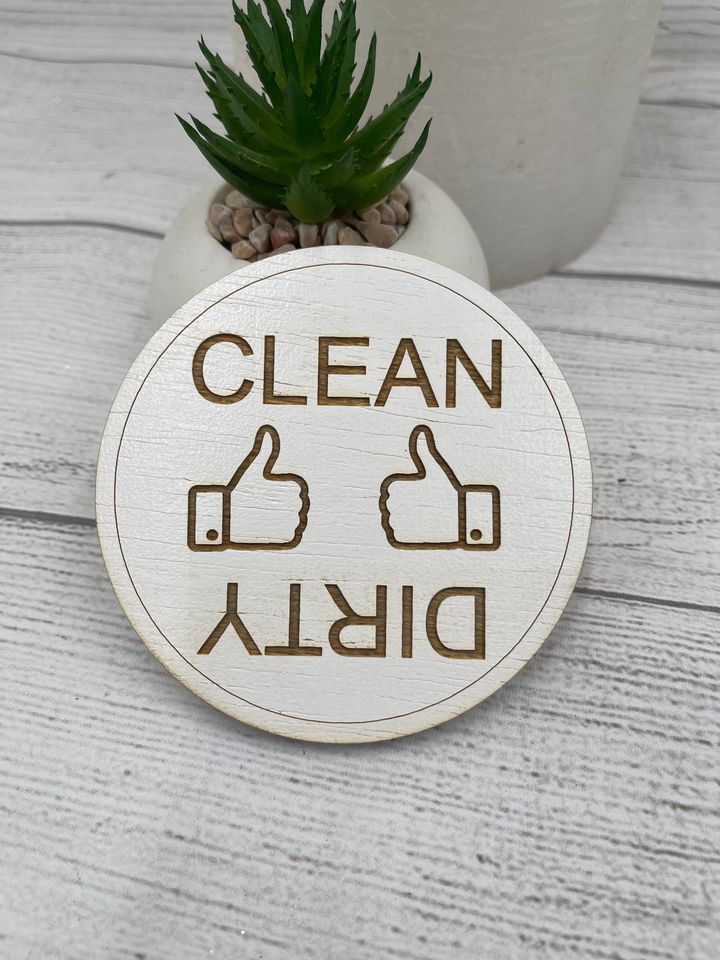 Dishwasher Magnet Fun Thumbs Up Thumbs Down Clean Dirty Magnet