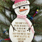 Customizable Snowman Growth Chart Ornament: Baby's First Christmas 2025 Keepsake Gift for Kids