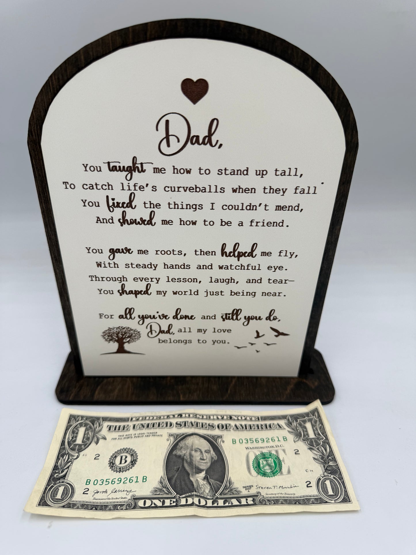 Dad Plaque for Fathers Day - Roots & Wings