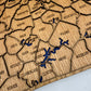 Wood Kentucky County Map Sign KY State Map Wall Art Laser Cut